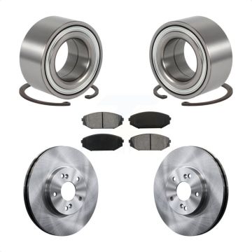 Front Wheel Bearing Disc Brake Rotors And Pads Kit For 1999-2004 Honda Odyssey KBB-102620
