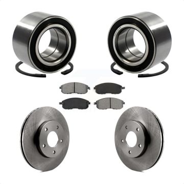 Front Wheel Bearing Disc Brake Rotor And Pad Kit For 2000-2001 Nissan Maxima INFINITI I30 KBB-102621