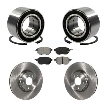 Front Wheel Bearing Disc Brake Rotors And Semi-Metallic Pads Kit For Nissan Altima Maxima KBB-102624