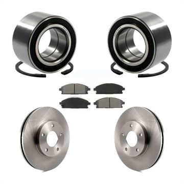 Front Wheel Bearing Disc Brake Rotors And Pads Kit For 2005-2006 Nissan X-Trail KBB-102625