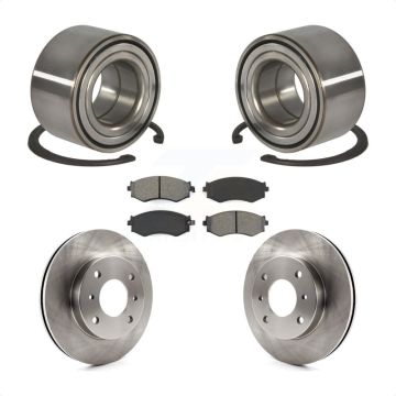 Front Wheel Bearing Disc Brake Rotors And Semi-Metallic Pads Kit For Nissan Sentra 1.8L KBB-102626