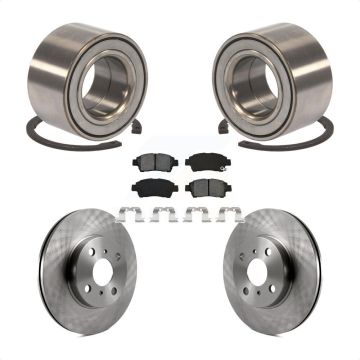 Front Wheel Bearing Disc Brake Rotors And Pads Kit For 2000 Toyota Echo From 08 00 KBB-102631