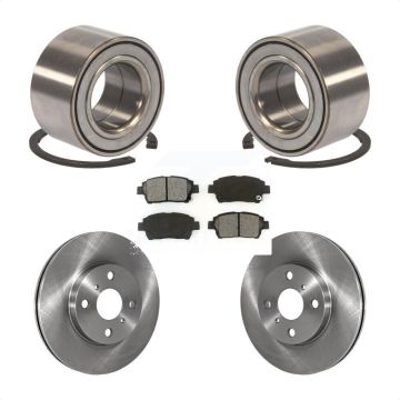 Front Wheel Bearing Disc Brake Rotor And Semi-Metallic Pads Kit For 2004-2006 Scion xB xA KBB-102633