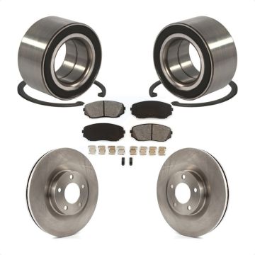 Front Wheel Bearing Disc Brake Rotor And Semi-Metallic Pads Kit For Ford Edge Lincoln MKX KBB-102634