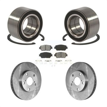 Front Wheel Bearing Disc Brake Rotor & Pad Kit For Toyota Camry With 275mm Diameter KBB-102638