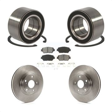 Front Wheel Bearing Disc Brake Rotors And Semi-Metallic Pads Kit For Toyota Camry KBB-102640
