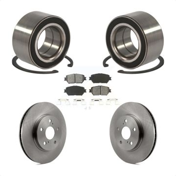 Front Wheel Bearing Disc Brake Rotors And Semi-Metallic Pads Kit For Toyota Camry KBB-102642