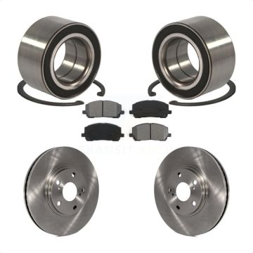 Front Wheel Bearing Disc Brake Rotors And Semi-Metallic Pads Kit For Toyota Highlander KBB-102643