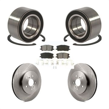 Front Wheel Bearing Brake Rotor & Pads Kit For Lexus RX350 RX330 Toyota Highlander RX400h KBB-102644