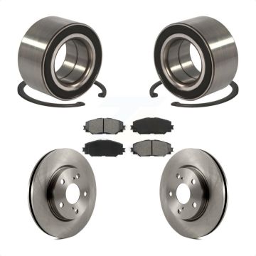 Front Wheel Bearing Disc Brake Rotors And Semi-Metallic Pads Kit For 2010 Lexus HS250h KBB-102648