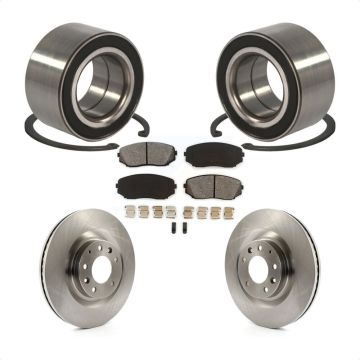 Front Wheel Bearing Disc Brake Rotors And Semi-Metallic Pads Kit For 2007-2015 Mazda CX-9 KBB-102650