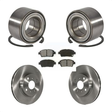 Front Wheel Bearing Disc Brake Rotor And Semi-Metallic Pad Kit For 2001-2003 Toyota Prius KBB-102652