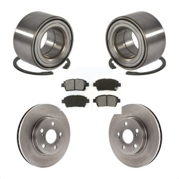 Front Wheel Bearing Disc Brake Rotor And Semi-Metallic Pads Kit For 2000 Toyota Celica GT KBB-102654