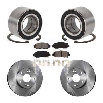 Front Wheel Bearing Disc Brake Rotor And Semi-Metallic Pad Kit For Honda Accord Acura CSX KBB-102664