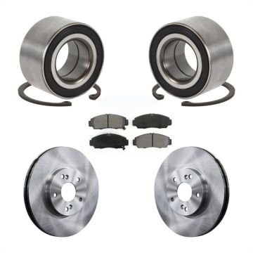 Front Wheel Bearing Disc Brake Rotors And Pads Kit For Honda Accord Acura TSX TL KBB-102665
