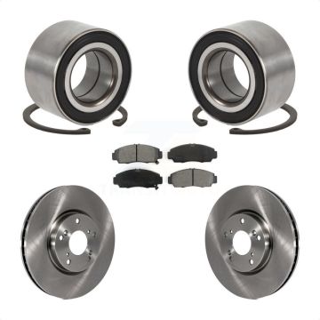 Front Wheel Bearing Brake Rotor And Pad Kit For 2004-2005 Acura TL Automatic transmission KBB-102666