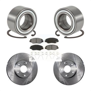 Front Wheel Bearing Disc Brake Rotors And Pads Kit For 2003-2011 Honda Element EX KBB-102670