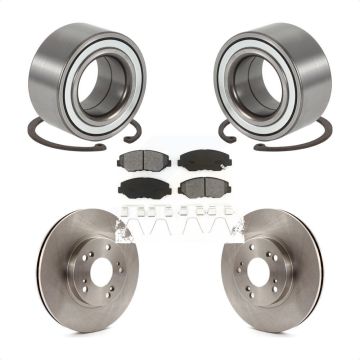 Front Wheel Bearing Disc Brake Rotors And Semi-Metallic Pads Kit For Honda CR-V KBB-102671