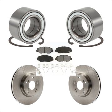 Front Wheel Bearing Disc Brake Rotors And Semi-Metallic Pads Kit For 2005-2006 Honda CR-V KBB-102672