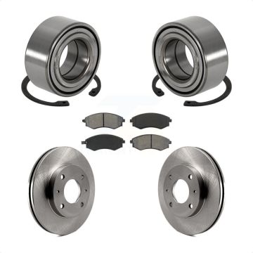 Front Wheel Bearing Disc Brake Rotors And Pads Kit For 1999-2000 Hyundai Sonata KBB-102673