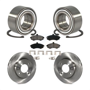 Front Wheel Bearing Disc Brake Rotors And Semi-Metallic Pads Kit For Hyundai Elantra KBB-102681