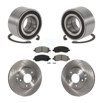 Front Wheel Bearing Disc Brake Rotors And Pads Kit For Mitsubishi Lancer Outlander KBB-102683