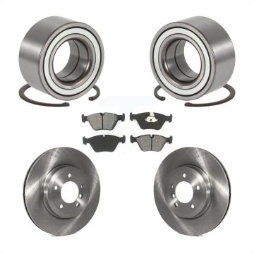 Front Wheel Bearing Disc Brake Rotors And Pads Kit For 2001-2005 BMW 330i 330xi KBB-102689