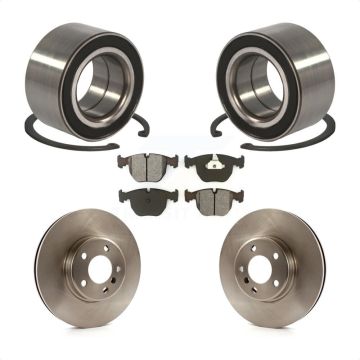 Front Wheel Bearing Disc Brake Rotors And Semi-Metallic Pads Kit For BMW X5 KBB-102690