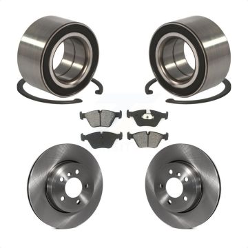 Front Wheel Bearing Disc Brake Rotors And Semi-Metallic Pads Kit For 2004-2010 BMW X3 KBB-102692