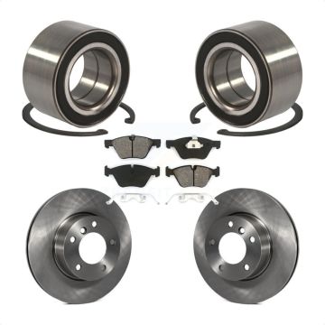 Front Wheel Bearing Disc Brake Rotors And Semi-Metallic Pads Kit For BMW 328xi 325xi KBB-102693
