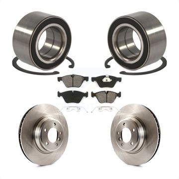 Front Wheel Bearing Disc Brake Rotors And Semi-Metallic Pads Kit For 2007 BMW 335xi KBB-102695