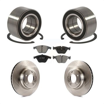 Front Wheel Bearing Disc Brake Rotor And Semi-Metallic Pads Kit For BMW 335i xDrive 335xi KBB-102696