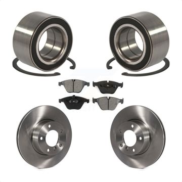 Front Wheel Bearing Disc Brake Rotor And Semi-Metallic Pads Kit For BMW 328i xDrive 328xi KBB-102698