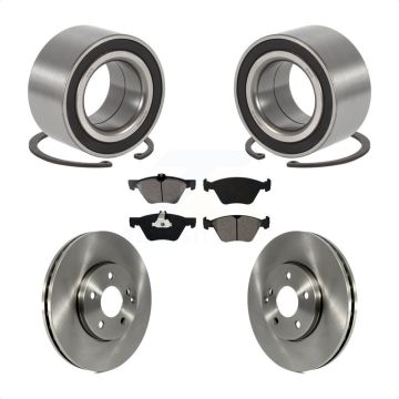 Front Wheel Bearing Disc Brake Rotors And Pads Kit For Mercedes-Benz E350 E320 KBB-102705