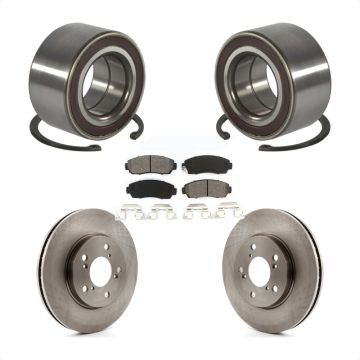 Front Wheel Bearing Disc Brake Rotors And Pads Kit For 2005-2010 Honda Odyssey KBB-102712