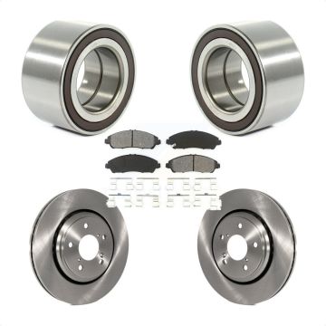 Front Wheel Bearing Disc Brake Rotors And Pads Kit For 2017-2019 Honda Ridgeline KBB-102714
