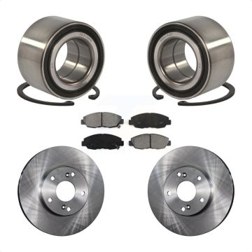 Front Wheel Bearing Disc Brake Rotors And Pads Kit For 2011 Honda Civic GX with 1.8L KBB-102716