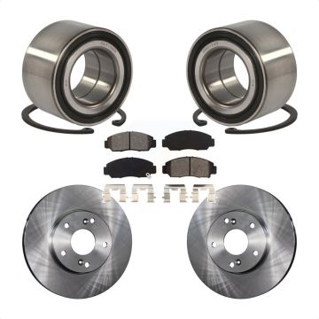Front Wheel Bearing Disc Brake Rotors And Pads Kit For 2006-2010 Honda Civic GX with 1.8L KBB-102718