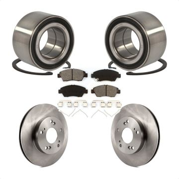 Front Wheel Bearing Disc Brake Rotor And Semi-Metallic Pads Kit For Honda Civic Acura ILX KBB-102725