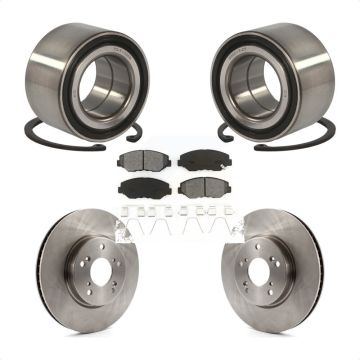 Front Wheel Bearing Brake Rotor Pads Kit For Honda Civic EX with 1.8L Manual transmission KBB-102727