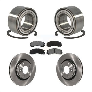 Front Wheel Bearing Disc Brake Rotors And Pads Kit For Mitsubishi Outlander PHEV Lancer KBB-102733