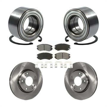 Front Wheel Bearing Disc Brake Rotors And Semi-Metallic Pads Kit For 2012-2013 Kia Soul KBB-102741