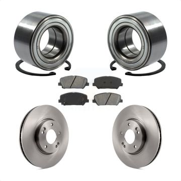 Front Wheel Bearing Disc Brake Rotor Pads Kit For 2013-2015 Hyundai Veloster Turbocharged KBB-102743