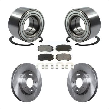 Front Wheel Bearing Disc Brake Rotors And Semi-Metallic Pads Kit For Hyundai Elantra KBB-102745