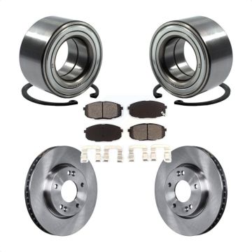 Front Wheel Bearing Disc Brake Rotor And Semi-Metallic Pads Kit For Kia Forte Koup Forte5 KBB-102746