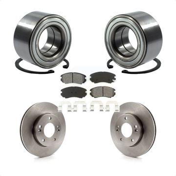 Front Wheel Bearing Disc Brake Rotors And Pads Kit For 2010-2011 Kia Soul 1.6L KBB-102750