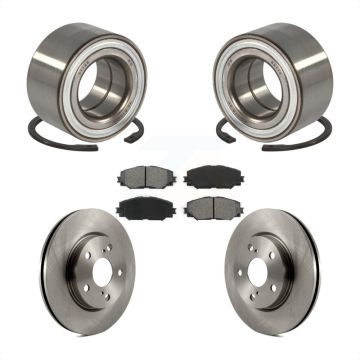 Front Wheel Bearing Disc Brake Rotors And Pads Kit For 2017-2018 Toyota Prius V KBB-102757