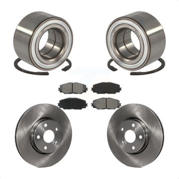 Front Wheel Bearing Disc Brake Rotors And Semi-Metallic Pads Kit For 2008-2014 Scion xD KBB-102758
