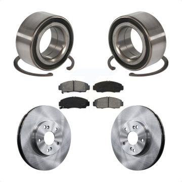 Front Wheel Bearing Disc Brake Rotor And Semi-Metallic Pad Kit For Honda Accord Acura TSX KBB-102762