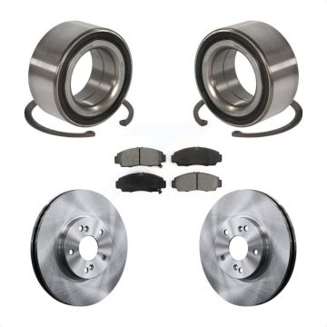 Front Wheel Bearing Disc Brake Rotor And Semi-Metallic Pad Kit For Honda Accord Acura TSX KBB-102763